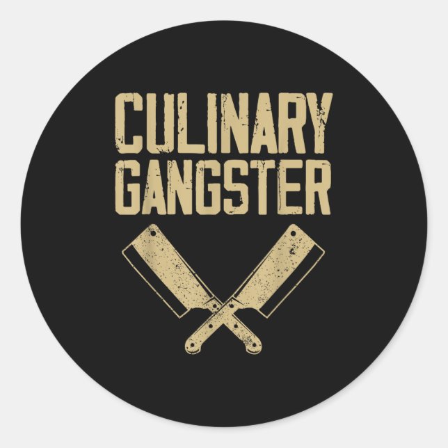 Kulinarische Koch Kunst für Männer Frauen Kochen Runder Aufkleber (Vorderseite)