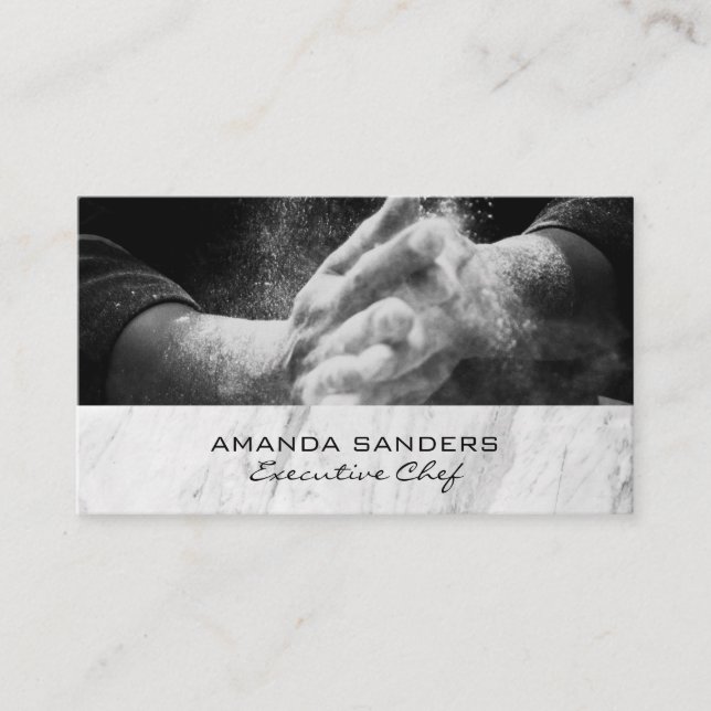 Kulinarische Künste | Koch Hand Kochen Visitenkarte (Vorderseite)