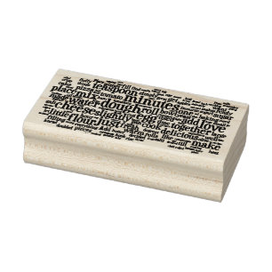 Kulinarische Wörter: Cloud Stamper Gummistempel