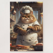 Kulinarischer Cat Koch, Funny Animal, 1000 Stück