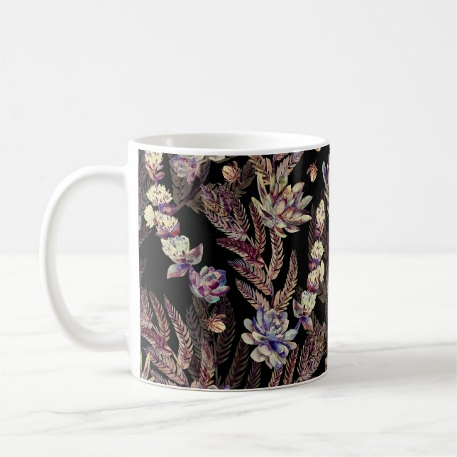 Kulinarischer Garten: modisches Blumenmuster Kaffeetasse (Links)
