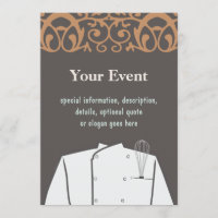 Kulinarischer Koch Einladung