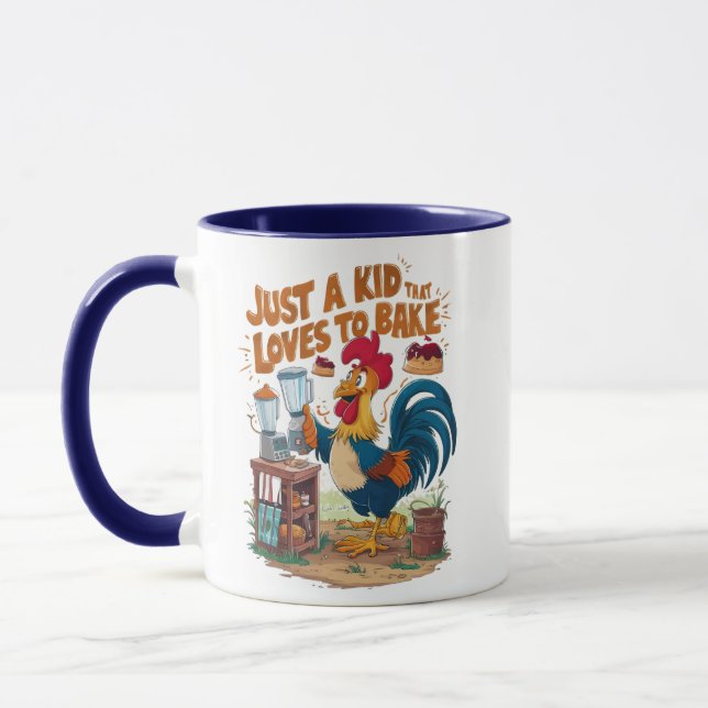 Kulinarisches Chickens Kuchen Kreation Tasse (Links)