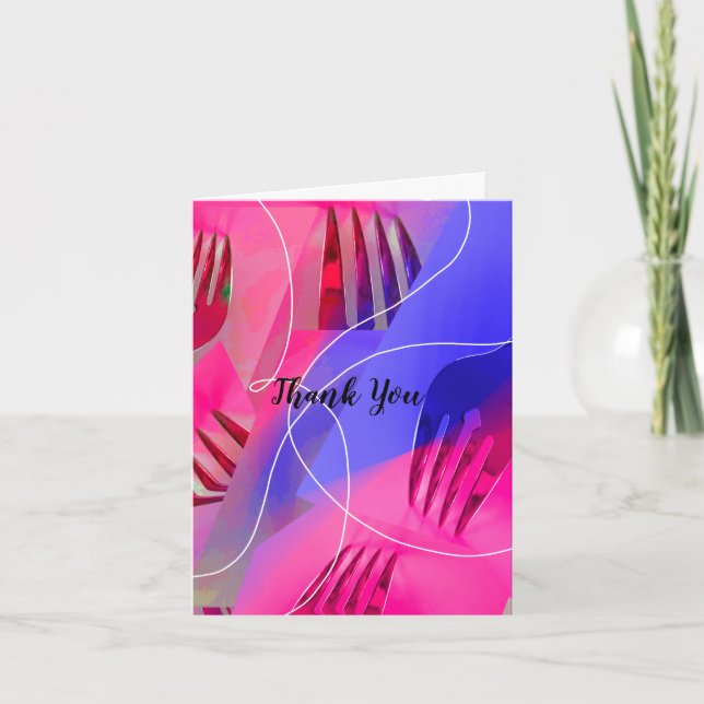 Kulinarisches Design Danke Karte (Vorderseite)