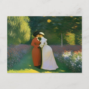 Kulinarisches im Garten am Monet Postcard Postkarte