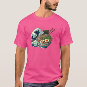 Kulinarisches japanisches Wave Art Noodle Food Sou T-Shirt