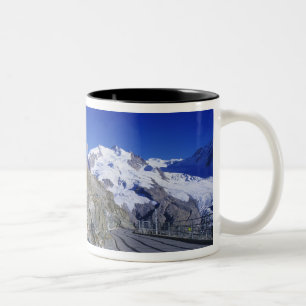 Kulm hotel and trail, Gornergrat, Zermatt Zweifarbige Tasse