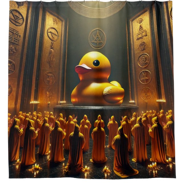 Kult des Rubber Ducky Duschvorhang (Vorderseite)