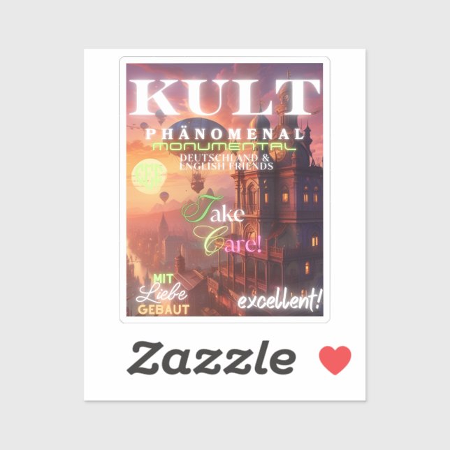 KULT PHÄNOMENAL MONUMENTAL AUFKLEBER (Blatt)