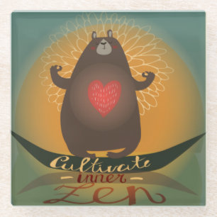 Kultivieren des inneren Zen Glasuntersetzer