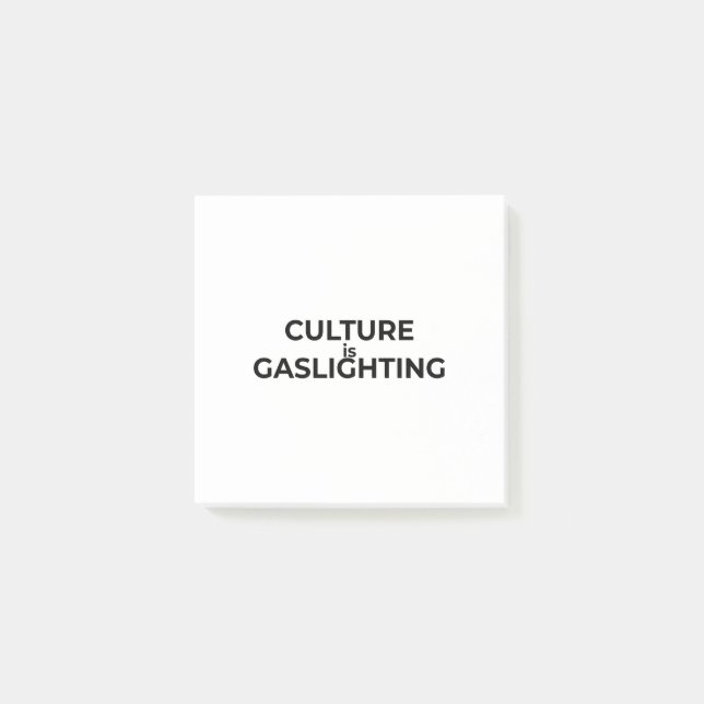 Kultur ist Gaslighting Minimalist Professional  Post-it Klebezettel (Vorderseite)