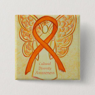 Kulturbewusstsein Diversity Angel Ribbon Button