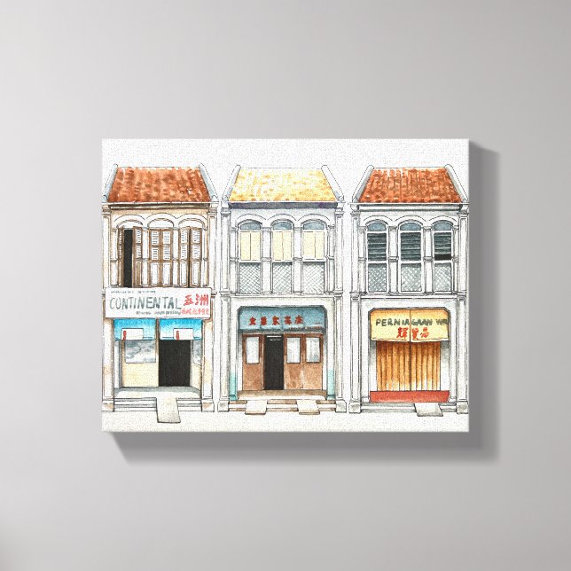 Kulturdenkmäler Penang Leinwanddruck (Vorderseite)