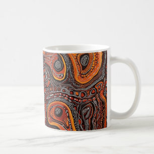 Kulturelle Essenz: Aborigine-Inspirierte künstleri Kaffeetasse