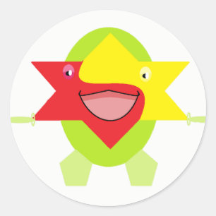 Kulturelle Kids Art Design Funny Fantasy Star Fish Runder Aufkleber