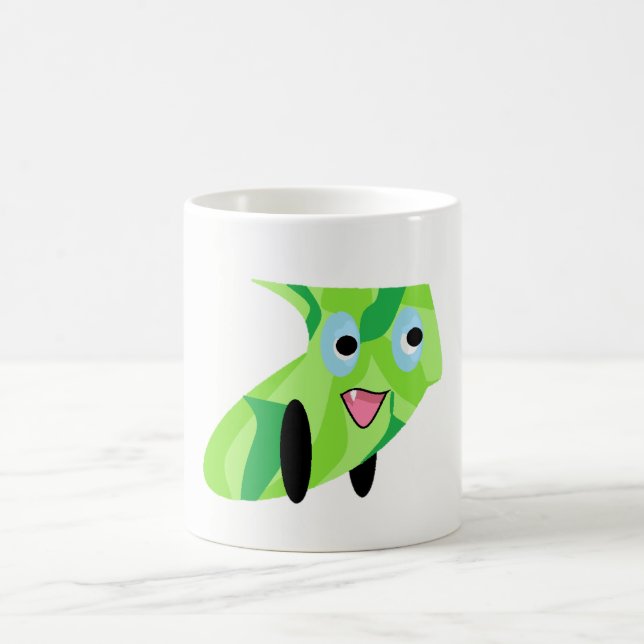 Kulturelle Kinder Design Niedliche grüne Welpe Tasse (Mittel)