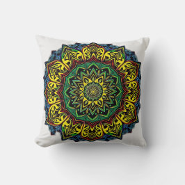 Kulturelle Mandalase mit geometrischen Mustern Kissen