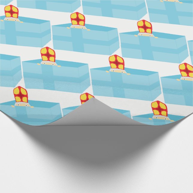 Kulturelle Sehenswürdigkeiten Kids Art Niedlich Fu Geschenkpapier (Ecke)