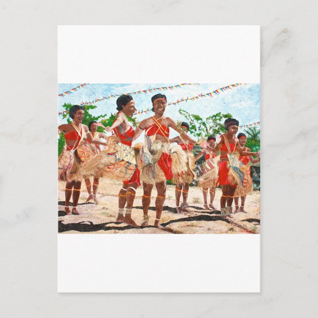 Kultureller Tanz in Papua Neue Guinea Postkarte (Vorderseite)