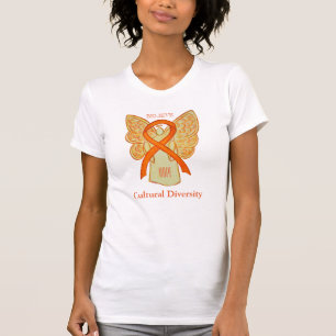 Kulturelles Diversity Orange Awareness Ribbon Shir T-Shirt