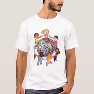 Kulturelles Diversity Welt Flaggen Unterschiedlich T-Shirt