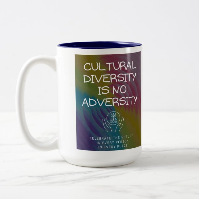 Kulturelles Diversity Zweifarbige Tasse (Links)