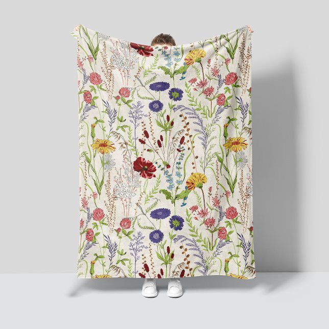 Kulturerbe Wiesengarten mehrfarbig Fleecedecke (Von Creator hochgeladen)