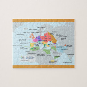 Kulturkarte der jüdischen Sprachen Puzzle