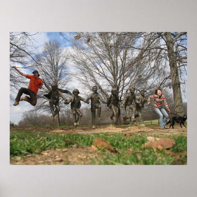 Kulturpark Blount Jumping Statue Poster (Vorne)