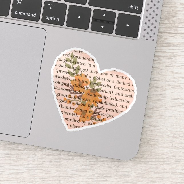 Kulturperspektive Coole Herzform Buchstaben Aufkleber (Detail)