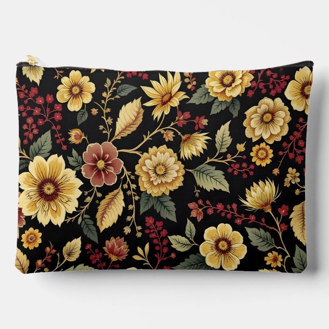 Kulturtasche Blumenmuster  Zubehörtasche (Vorderseite)