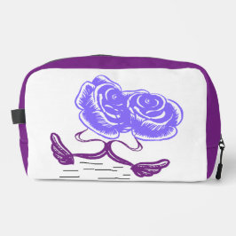 Kulturtasche "Blumenpracht" – Violett Waschbeutel