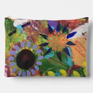 Kulturtasche im abstrakten Blumen-Design Zubehörtasche