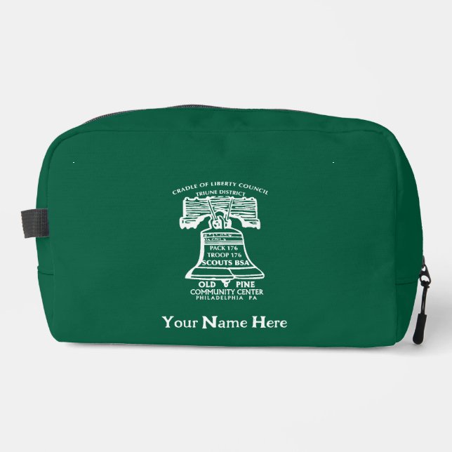 Kulturtasche - Waldgrün (personalisiert) Waschbeutel (Vorderseite)