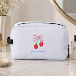 Kulturtaschen | Kirschroter Charmeur-Bow Cute Waschbeutel