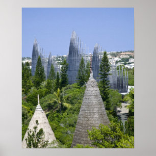 Kulturzentrum Tjibaou, Noumea, Neukaledonien Poster