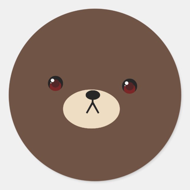 Kuma-Sticker Runder Aufkleber (Vorderseite)