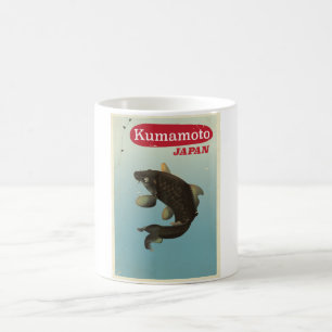 Kumamoto Japan Vintage-Reiseposter Kaffeetasse