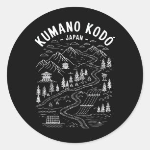 Kumano Kodo Japan Vintage Runder Aufkleber