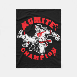 Kumite Champion Blut Sport Karate Kung Fu Tritt  Fleecedecke