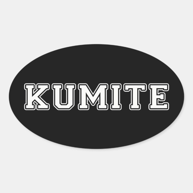Kumite Ovaler Aufkleber (Vorderseite)