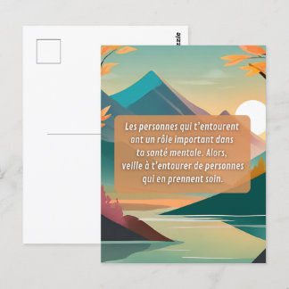 Kümmere dich um deine psychische Gesundheit Postkarte