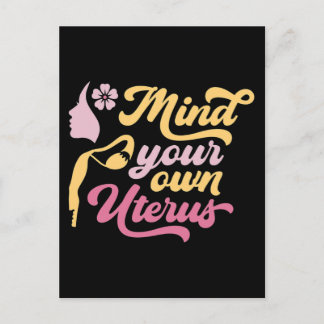 Kümmere Dich um Deinen eigenen Uterus Feminist Mem Feiertagspostkarte