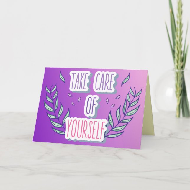 Kümmere dich um dich selbst karte (Vorderseite)