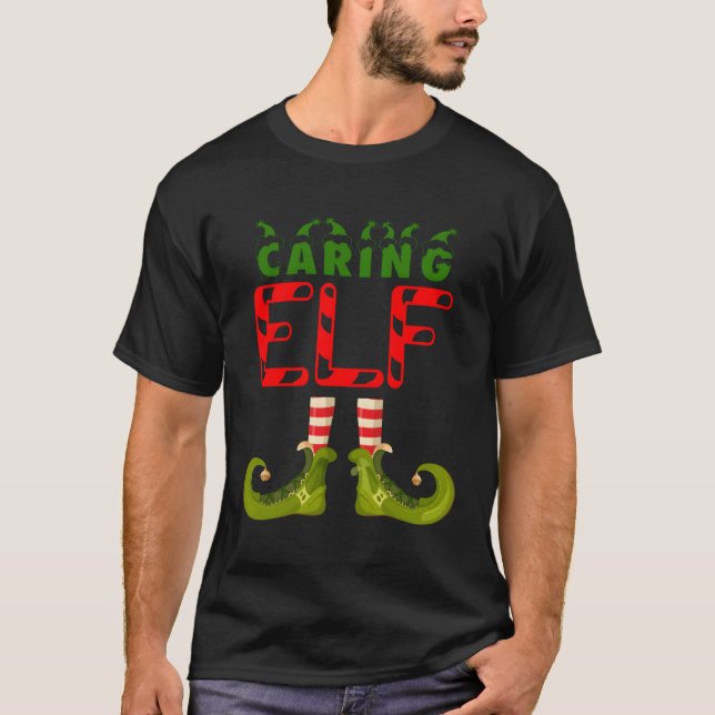 Kümmern Elf Funny Group Matching Family Pajamas fü T-Shirt (Vorderseite)
