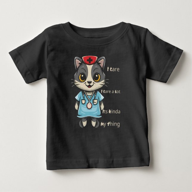 Kümmre Cat Nurse: Das ist mein Ding Baby T-shirt (Vorderseite)