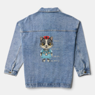 Kümmre Cat Nurse: Das ist mein Ding Jeansjacke