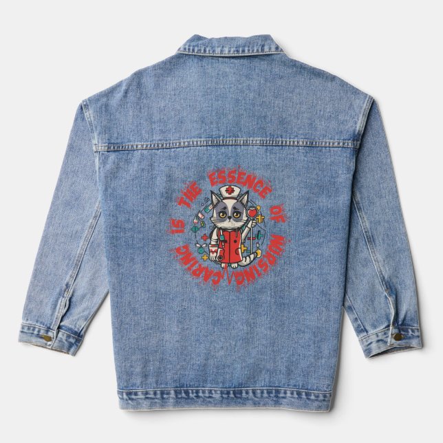 Kümmre ist das Wesen der Pflege Jeansjacke (Rückseite)