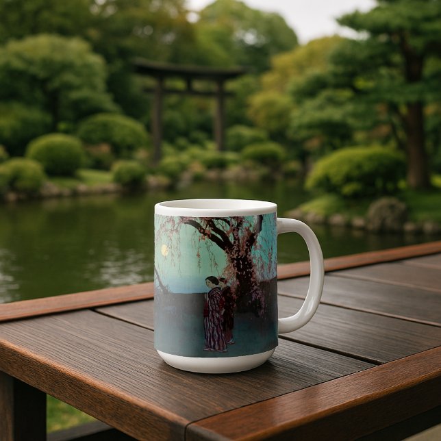 Kumoi Cherry Trees Japanischer Holzschnitt Druckre Kaffeetasse (Von Creator hochgeladen)
