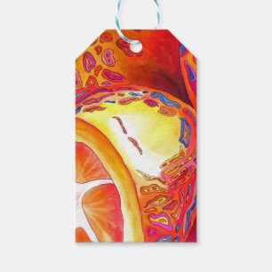 Kumquats orange Zitrus Aquarell Frucht Kunst Geschenkanhänger